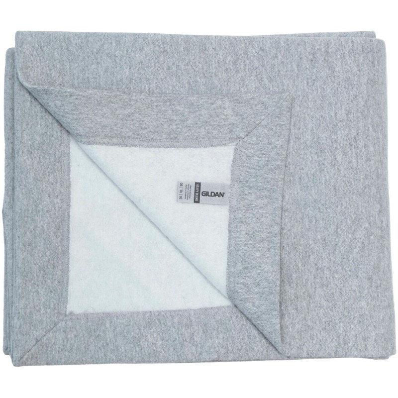 Plaid en polaire, étiquette détachable, fil peigné réduisant le boulochage, 271 g/m²