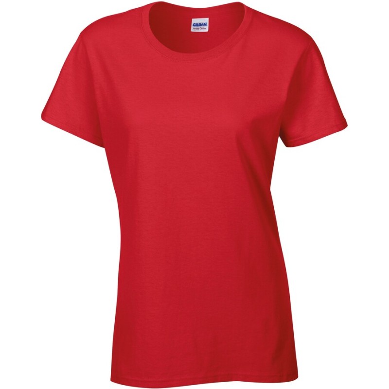 Tee-shirt femme col rond en coton jersey, HEAVY cotton, coupe cintrée, 185 g/m²