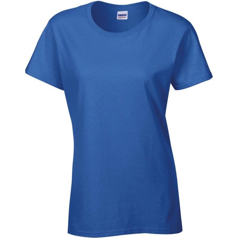 Tee-shirt femme col rond en coton jersey, HEAVY cotton, coupe cintrée, 185 g/m²