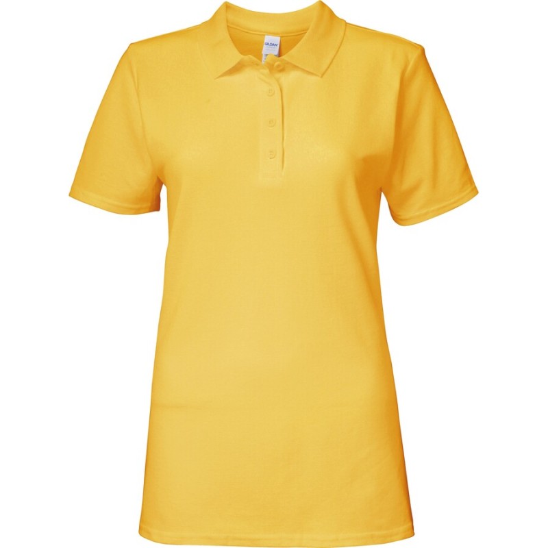 Polo femme softstyle double piqué en coton pas cher, 180 g/m²
