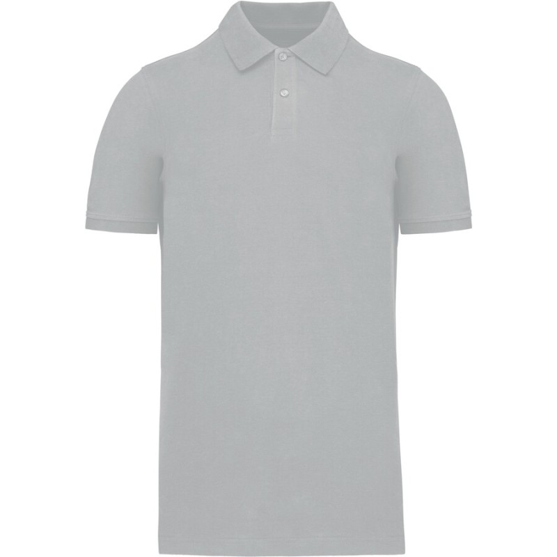 Polo homme en coton biologique piqué NO LABEL, 180 g/m²