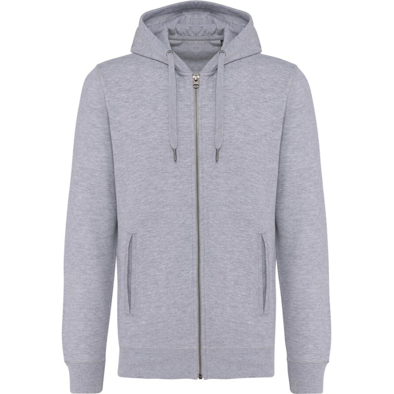Sweat-shirt French Terry écoresponsable zippé à capuche unisexe (K4008)