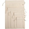 Sac de rangement fourre-tout à double cordelettes en coton OEKO-TEX, 130 g/m²