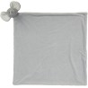 Doudou plat, couverture pour bébé, tête d'animal à l'angle de la couverture