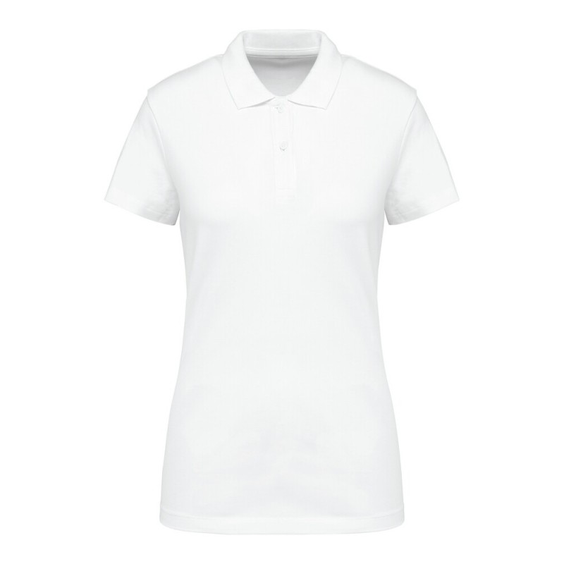 Polo femme Supima manches courtes de qualité supérieure, coupe droite, 230 g/m²