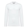 Polo homme Supima manches longues de qualité supérieure, coupe droite, 230 g/m²