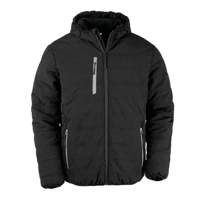 Veste matelassée d'hiver tendance et recyclée, capuche doublée polaire, 200 g/m²
