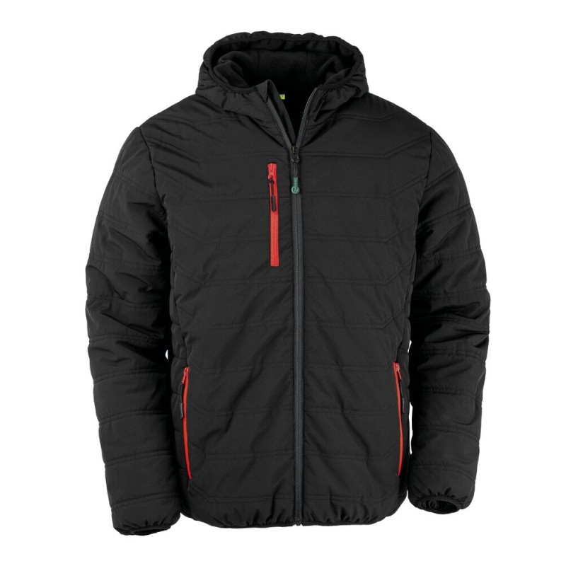 Veste matelassée d'hiver tendance et recyclée, capuche doublée polaire, 200 g/m²