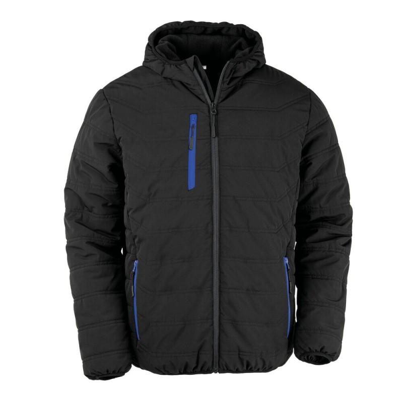 Veste matelassée d'hiver tendance et recyclée, capuche doublée polaire, 200 g/m²