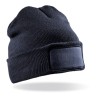 Bonnet recyclé double épaisseur, rabat large avec zone de marquage en polyester, 340 g/m²