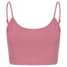 Top femme court écoresponsable, bretelles spaghetti ajustables, 200 g/m²