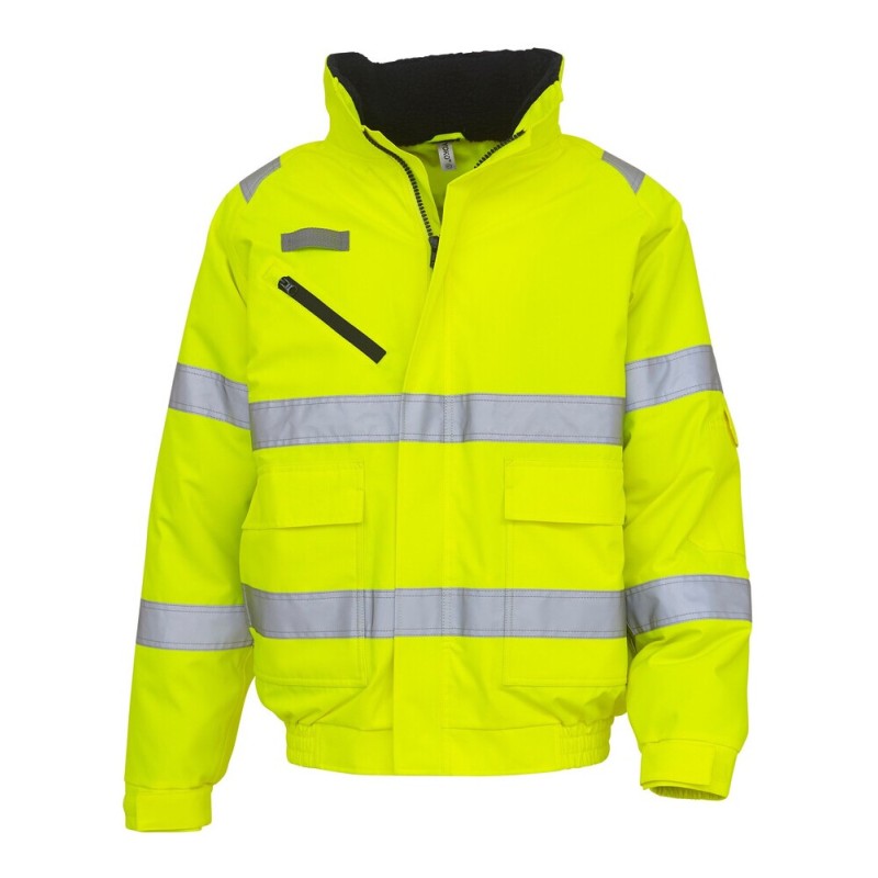 Veste haute visibilité imperméable et respirante, intérieur en Sherpa amovible