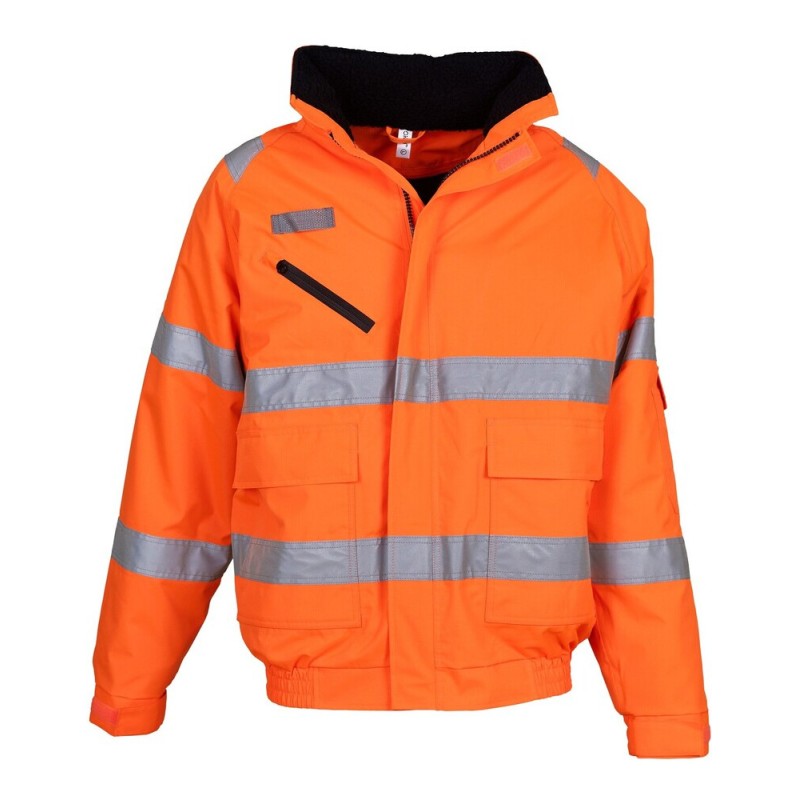 Veste haute visibilité imperméable et respirante, intérieur en Sherpa amovible