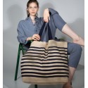 Très grand sac fourre-tout en juco, anses courtes, 280 g/m²