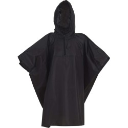 Poncho enfant léger et déperlant col zippé avec grande capuche, 190 g/m²