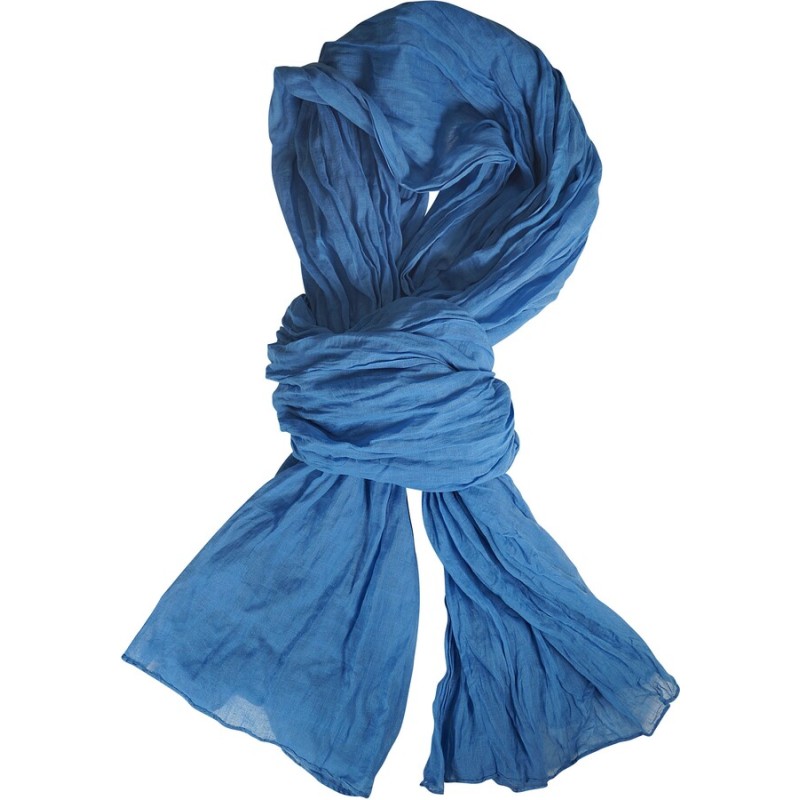 Foulard, chèche en coton, format 200 x 110 cm, avec pochon