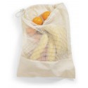 Pochon sac filet en coton biologique, 1 cordon de serrage, 140 g/m²