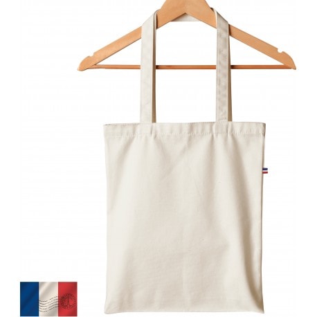 Tote bag, sac shopping français en coton biologique, 165 g/m²