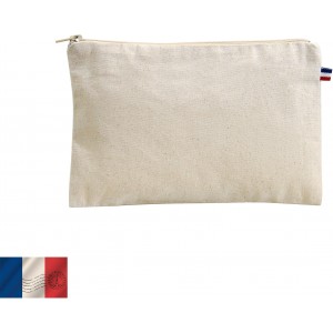 Trousse française en coton bio, format 27 x 18 cm, 280 g/m²