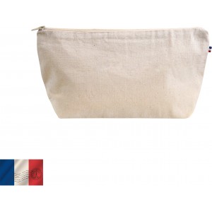Trousse française en coton bio, format 27 x 15 cm, 280 g/m²