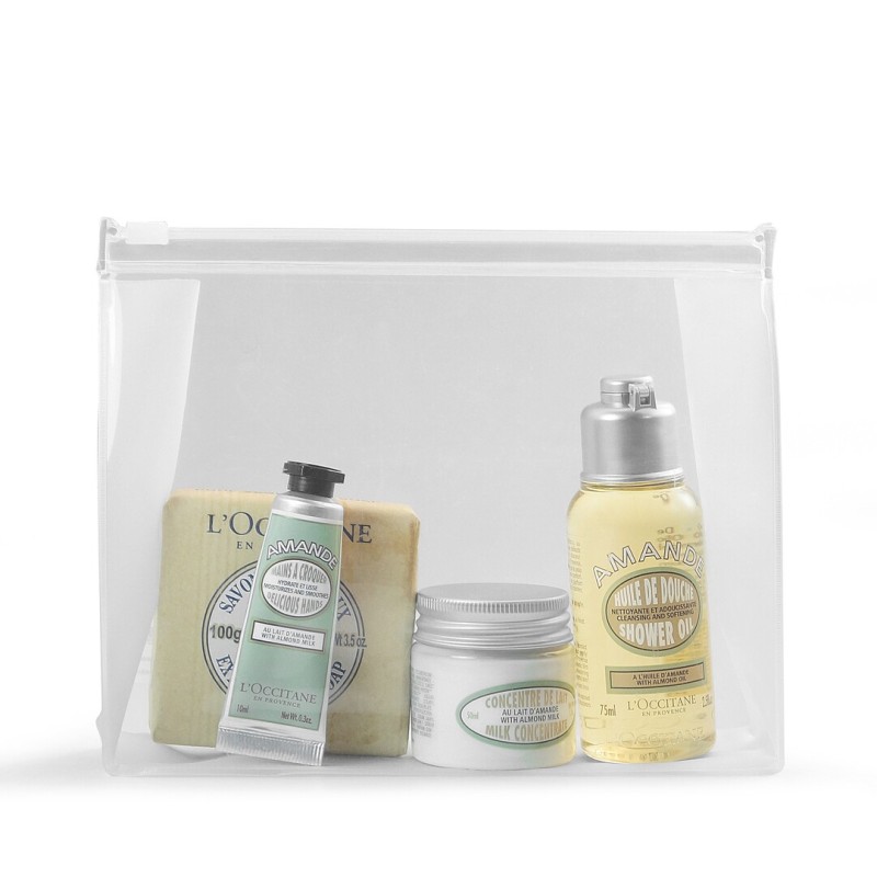 Trousse de voyage ou cosmétique transparente zippée