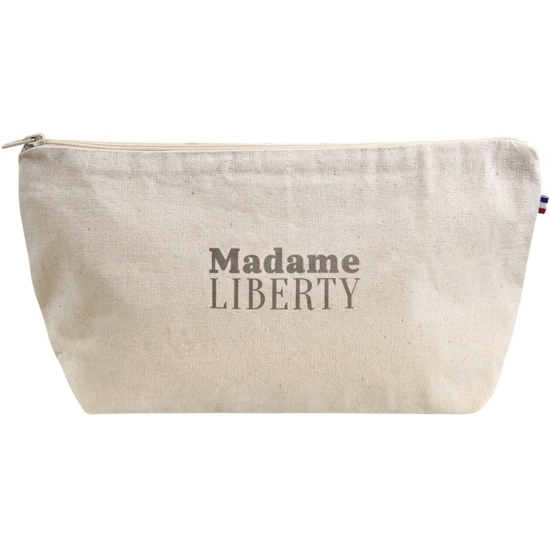 Trousse française en coton bio, format 27 x 15 cm, 280 g/m²