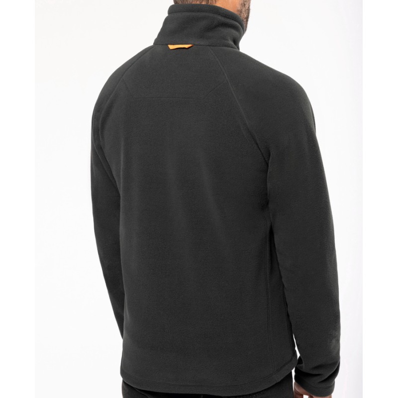 Veste micropolaire zippée lourde, manches raglan, 350 g/m²