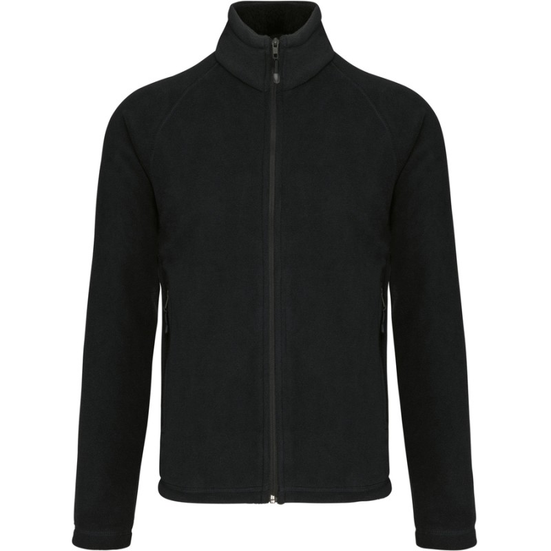 Veste micropolaire zippée lourde, manches raglan, 350 g/m²