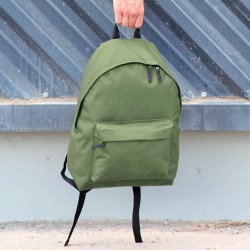 Sac à dos casual en polyester recyclé avec poche frontale, 24 litres