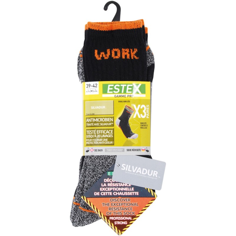 Lot de 3 paires de chaussettes moelleuses et confortables anti-bactérienne