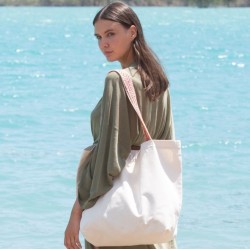 Grand sac shopping recyclé, poche intérieure zippée, 285 g/m²