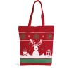 Sac shopping avec motifs de Noël en coton, 220 g/m²