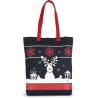 Sac shopping avec motifs de Noël en coton, 220 g/m²