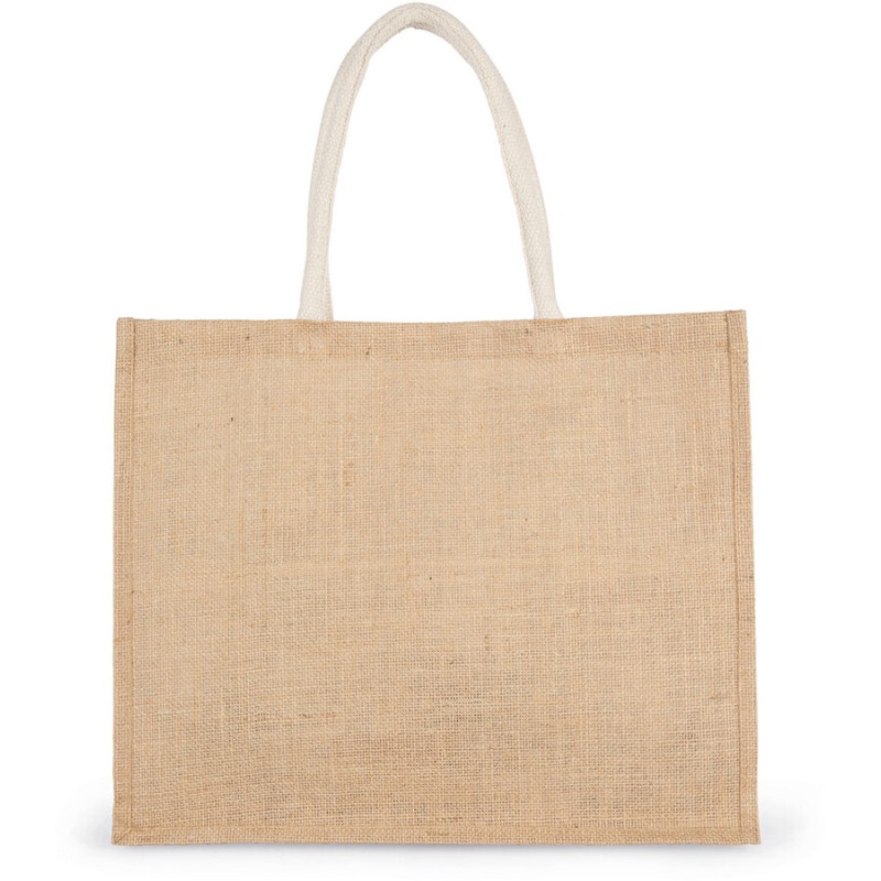 Sac cabas avec motifs de Noël en toile de jute, 350 g/m²