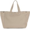 Sac cabas shopping avec soufflet en coton délavé, poche intérieure, 310 g/m²