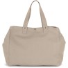 Sac cabas shopping avec soufflet en coton délavé, poche intérieure, 310 g/m²