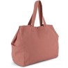 Sac cabas shopping avec soufflet en coton délavé, poche intérieure, 310 g/m²