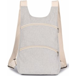 Sac à dos recyclé avec poche arrière antivol, compartimenté pour plus de rangements, 285 g/m²
