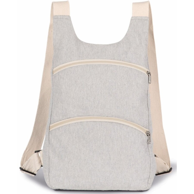 Sac à dos recyclé avec poche arrière antivol, compartimenté pour plus de rangements, 285 g/m²