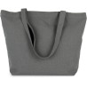 Grand sac cabas K-loop durable avec soufflet en coton recyclé et polyester recyclé, 285 g/m²