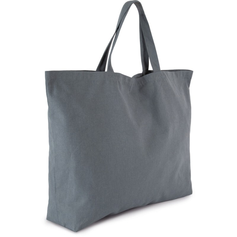 Sac cabas XL K-loop résistant avec soufflet en coton recyclé et polyester recyclé, 285 g/m²