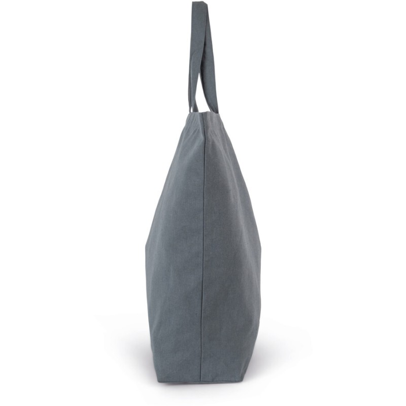 Sac cabas XL K-loop résistant avec soufflet en coton recyclé et polyester recyclé, 285 g/m²
