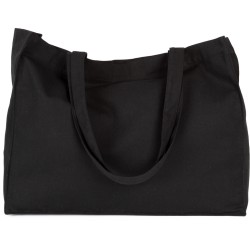 Grand sac cabas K-loop rectangulaire avec soufflet en coton recyclé et polyester recyclé, 285 g/m²