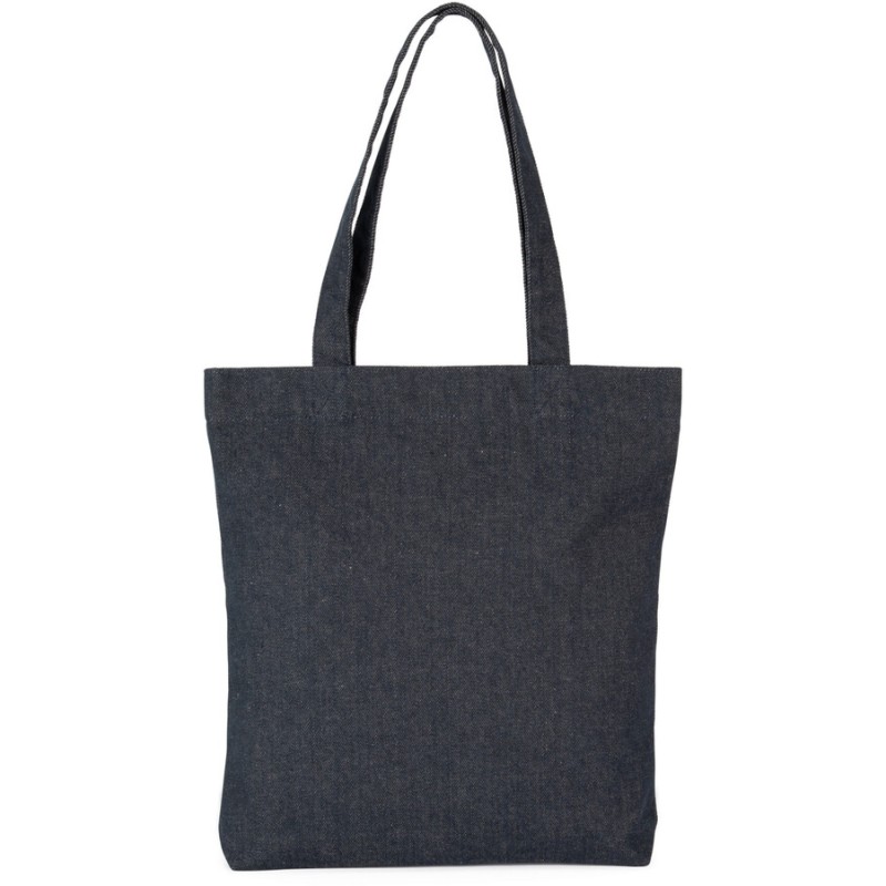 Tote bag denim en coton et polyester recyclé, 350 g/m²