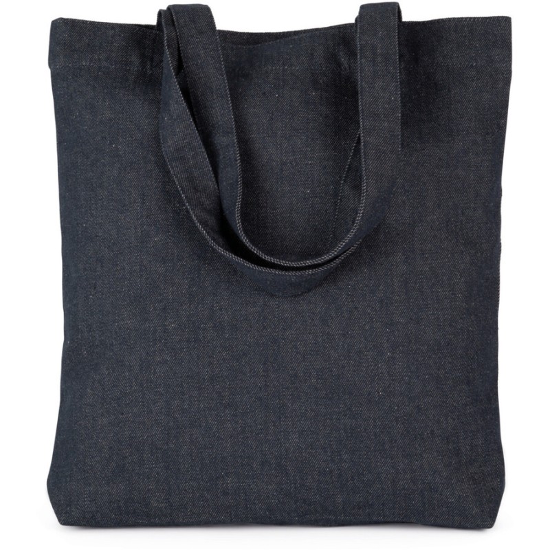 Tote bag denim en coton et polyester recyclé, 350 g/m²