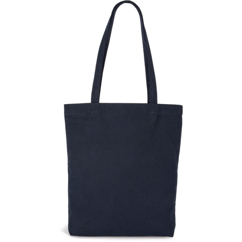 Tote bag avec soufflet K-loop durable avec soufflet en coton recyclé et polyester recyclé, 285 g/m²