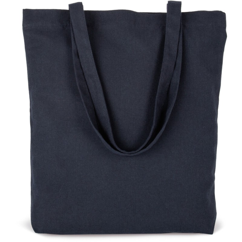 Tote bag avec soufflet K-loop durable avec soufflet en coton recyclé et polyester recyclé, 285 g/m²