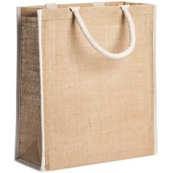 Sac en jute naturel et poignées en coton renforcé