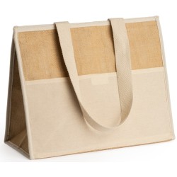 Sac isotherme en jute, intérieur en aluminium isotherme