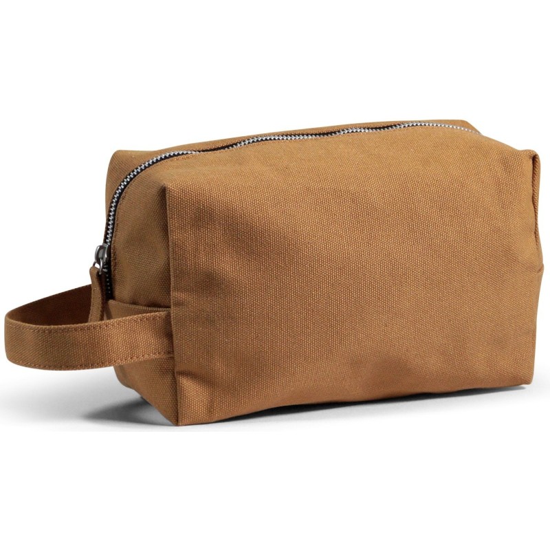 Trousse zippée avec poignet en coton canvas épais recyclé